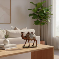 2 Pieces Golden Camel Statue Nordic Design Resin Camel Decor Gift Idea