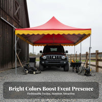 Sloped Roof Parking Tent Foldable Event Canopy Windproof Portable Shelter Waterproof Heavy Duty for Market Vendors Car Owners Outdoor Events Patio Park Suitable for Gift Giving Home Decoration