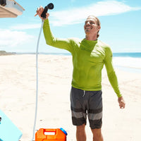 Air Pump 21L Outdoor Camping Water Bucket Portable Storage Tank 5.5 Gallon with Shower