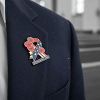 Memorial Day Pin Commemorative Holiday Accessory Enamel Wearable Item for Procession