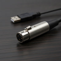 Plug-and-Play USB to XLR Cable in-Line XLR to USB Adapter Cable 3m High Fidelity for Home Recording, Karaoke