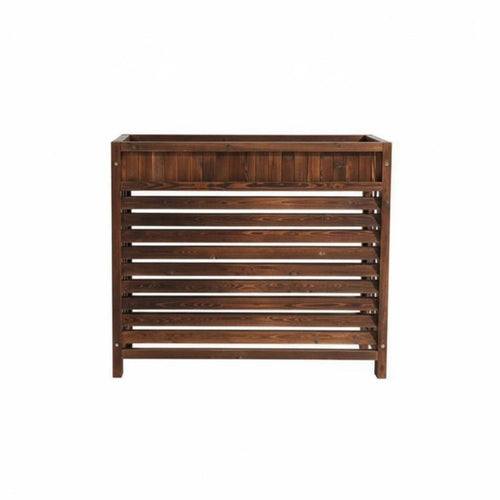Decorative Louvered air conditioner Unit Cover Weather-Resistant Louvered Air Conditisingler Cover Weatherproof Plant Stand Multi-Functional for Garden aficionados, Apartment Dwellers, Property Managers, Balcony, Patio, Bair conditionerkyard, Yard
