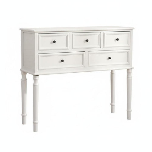 Black Wooden Dresser American Style Five Drawer Dresser Multi 5-Drawer Cabinet Drawer Chest for Bedroom, Living Room