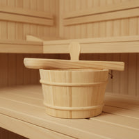Wooden Sauna Bucket with Ladle Fir Sauna Bucket with Ladle Traditional for Steam Room