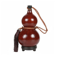 Natural Gourd Beverage Bottle With Carrying Cord Antique Design Gourd Bottle Portable Spirits Calabash Good Luck Symbol Hu Lu