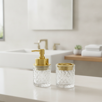 Glass Foaming Soap Dispenser Bottle with Pump for Kitchen and Bathroom