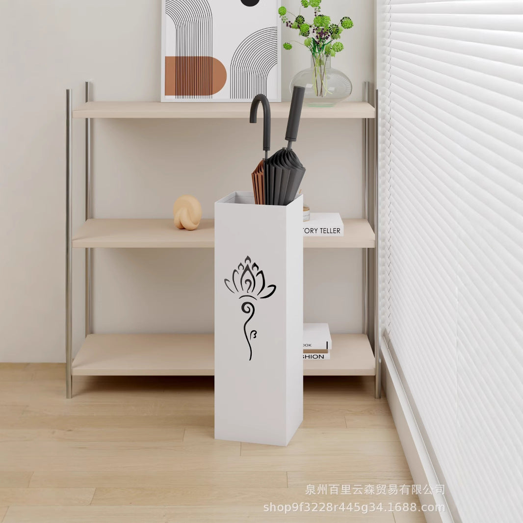 Square Hollow Iron Umbrella Stand with Baked Paint Finish