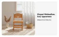 Wooden Chair with Backrest Multi-Purpose Small Stool for Playroom, Toddlers