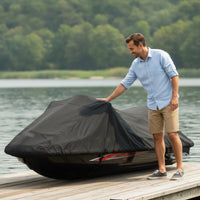 Motorboat Cover with Oxford Material Snug Fit Motorboat Cover Dustproof for Dockside