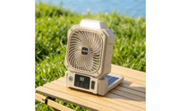 Tabletop Fan with Sun-Powered Panel Foldable Portable Fan with Sun-Powered Panel Rechargeable for Campers, Journeyers, Desk, Tents, Patio
