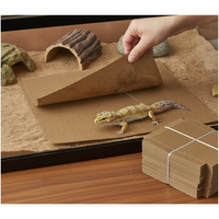 Disposable Corrugated Cardboard Reptile Terrarium Liners for Leopard Geckos, Medium/Large, Thickened Absorbent Pads