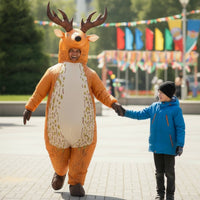 Inflatable Deer Costume Water-Resistant Inflatable Costume Full-Body Deer Suit for Adults, Halloween, Cosplay, Christmas