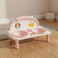 Elevated Cat Food Bowls Non-Slip Double Ceramic Pet Bowl for Small Dogs, Kittens