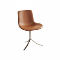 Metal Frame Upholstered Chair Vintage Aesthetic Paddinged Metal Frame Chair Ergonomic Spinerest Soft Padding for Homeowners