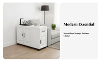 Rolling Slim End Table Nordic aesthetic Rolling End Table Mobile Design for Seniors