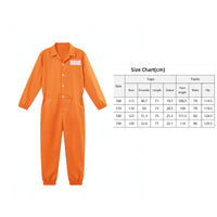 Orange Prisoner Bodysuit Adult Prison Jumpsuit One-Piece Prisoner Jumpsuit Button-Front for Adults