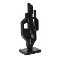 Abstract Sculpture Luxury Sculpture with Base Bold Abstract Statue for Bookshelf