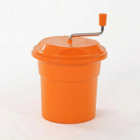 Hand-Crank Salad Dryer Manual Salad Dryer with Lid Perforated Fruit and Vegetable Strainer Sturdy for Home Cooks, Food Prep