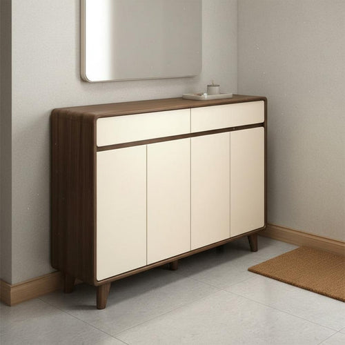 1 Piece Entryway Footwear Storage Unit Large Capacity Shoe Cabinet with Drawers Engineered Wood Multi-tier Organizer for Apartment Dwellers Suitable for Hallway Mudroom Living Room Home Decoration