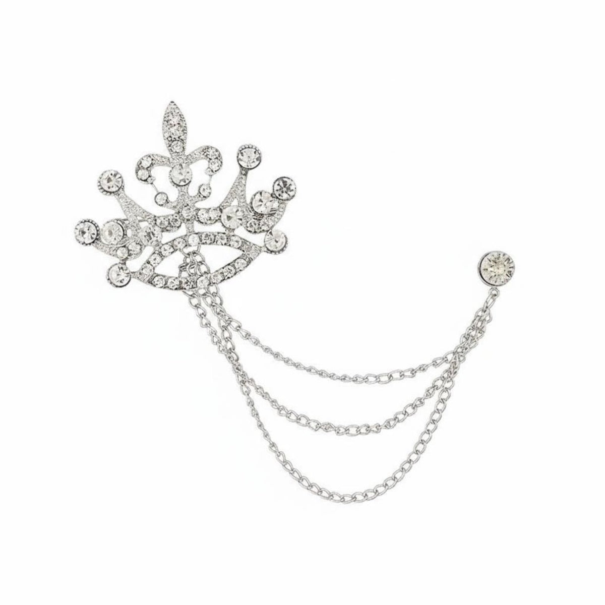 Men's Suit Brooch Versatile Tassel Chain Brooch Elegant and Stylish for Weddings