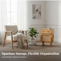 Nordic theme Robot-Shaped Nightstand Creative Design Multi-Storage Nightstand Playful Aesthetic Bedside Table sturdy Construction for Homeowners, Adults, Parents, Bedroom, Living Room, Playroom, Nursery