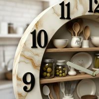 Kitchen Herb Wall Clock Nordic Design Herb Kitchen Clock Easy to Hang