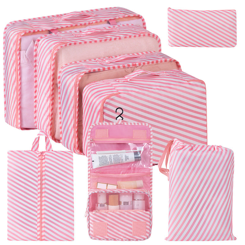 Pink Stripe / Wash 8-pc SET