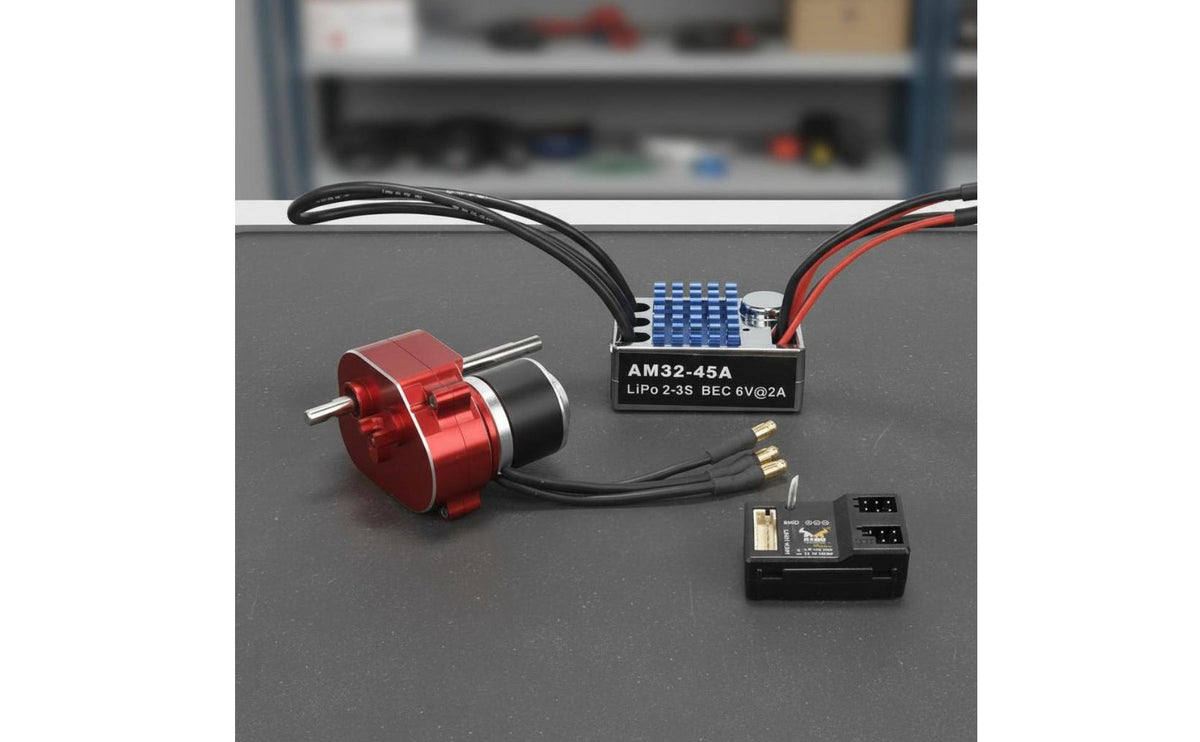 Brushless Motor ESC Kit High Rotational Force RC Vehicle Power Upgrade Set Non-Destructive Installation 2322 Outrunner Motor Combo for off-Highway