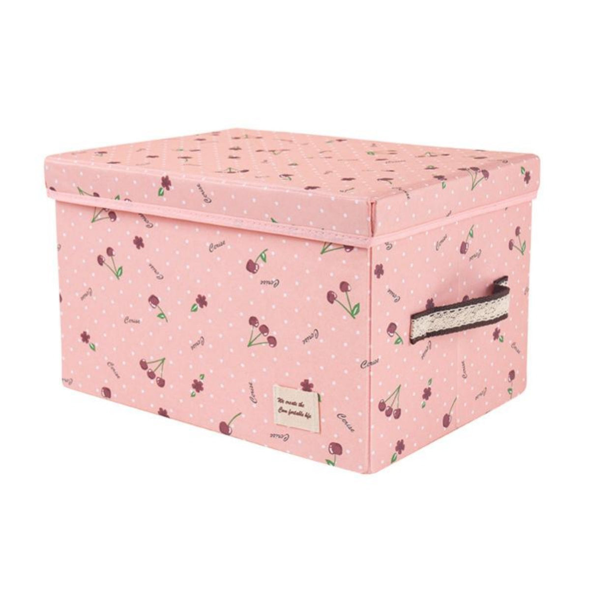 Foldable Textile Storage Box Large Capacity Textile Storage Bin with Lid