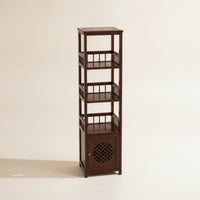Storage Rack Cabinet Tall Display Rack with Cabinet Freestanding for Hallway