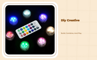 Waterproof RGB decor lights, remote