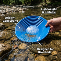 Gold Washing Pan, Bright Blue Panning Pan, Lightweight Portable Panning Kit Outdoor, Gold Washing Pa - Image 3