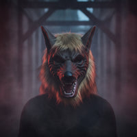 Wolf Head Mask with Scary Wolf Hood Mask Realistic for Cosplay, Adults