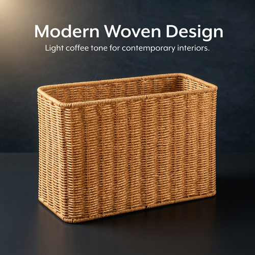 Baskets for Organizing, Decorative Basket Organizer Bins Set, Multipurpose Woven #variant:Light Coffee