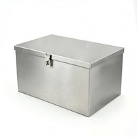 Stainless Steel Storage Box Compact Hardware Box with Latch for Garage