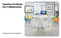 S-Shaped Splicing Desk Combinable Pieces Conference Table Versatile Configuration Adaptable Design for Students, Boardroom