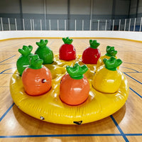 Carrot Pulling Game Recessed Openings Inflatable Carrot Game Leafy Tops