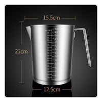Stainless Steel Measuring Cup Rust-Resistant Graduated Measuring Cup Wide Mouth