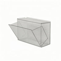 Wall-Mounted Storage Box PET Clear Plastic Organizer Transparent for Entryway
