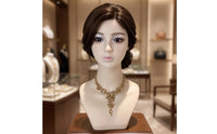 Mannequin Head with Shoulders Realistic Mannequin Head Life-Sized for Jewelers, Cosplayers, Salons, Jewelry Stores, Shop Shopfronts