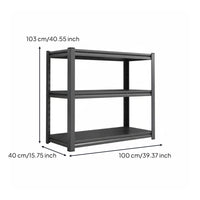 Multi-Layer Storage Shelf Rust-Resistant Freestanding Shelving Unit High Load Capacity Heavy Duty Steel Rack for Warehouse, Balcony, Living Room