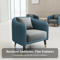 5 Pieces circular table with 4 Upholstered Chairs Comfortable Seating Reception Furniture plushLike Upholstery Curved Backrest