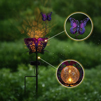 Outdoor Butterfly Garden Stakes with Solar Lights Decorative Butterfly Stake Lights Patterned Garden Stake Light Sturdy for Lawn