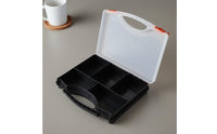 Electronic Parts Organizer Box PP Divider Box Portable Handle Screw Storage Case for Garage