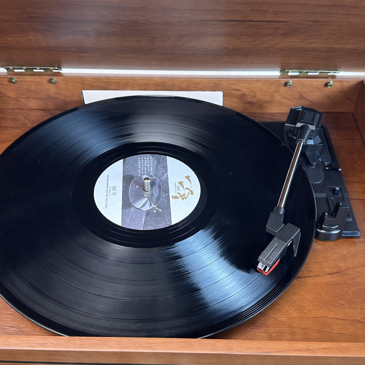 Multifunctional Turntable with CD, Cassette, Bluetooth, USB, and FM Radio