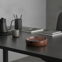Coffee Bean Weighing Tray Walnut Wooden Scale with LED Display Digital for Baristas, Coffee Prep