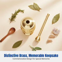 Brass Mortar and Pestle, Thickened Copper Bowl, Polished Surface, Multi-Size, Household Medicine Grinder