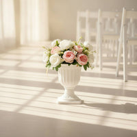 Flower Pot with Pedestal Decorative Plastic Urn Planter Lightweight for Florists