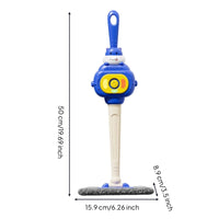 Light-up Toy Mop with Lights and Sounds Realistic Pretend Play Floor Mop Easy-to-Hold Toy Sweeper Singing for Children