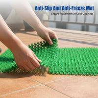 Display Cabinet Anti-Freeze Pad, Artificial Grass Mat, Non-Slip Rug, Splicable Green Mat for Refrigerator, Balcony